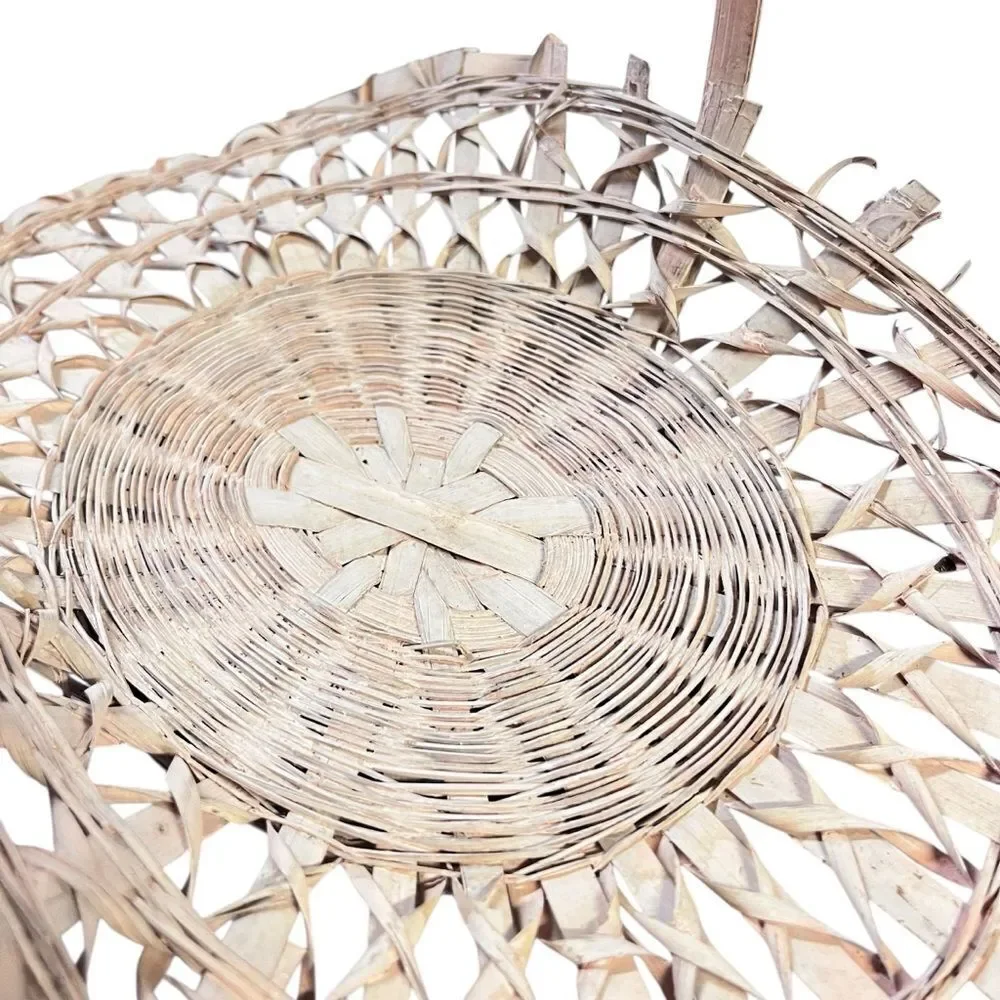Wicker Flower Gathering Baskets Shabby Chic Set of Two